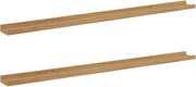 vidaXL Raft de perete cu raft 2 pcs Maro 115 x 9 x 3 cm Lemn compozit
