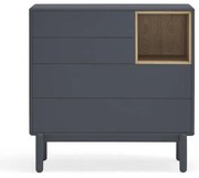 Comodă joasă de culoare gri închis 90x90 cm Corvo - Teulat