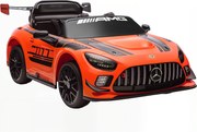AIYAPLAY Mașină Electrică Copii 3-8 Ani Mercedes-AMG 12V cu Telecomandă, Lumini LED, Roți de Transport, Portocaliu | Aosom Romania