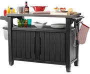 Masă multifuncțională pentru grătar de grădină Keter UNITY XL 270l grafit, 134 x 52 x 90 cm