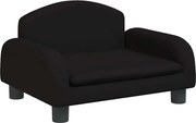 vidaXL Canapea pentru copii, negru, 50x40x30 cm, material textil