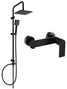Mexen Tord set de duș cu montare pe perete cu duș superior și baterie de duș Zero, negru - 71140200-70