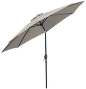 Outsunny Umbrelă de Soare pentru Plajă Impermeabilă, Oțel, Gri Φ3x2.45m | Aosom Romania