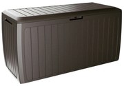 Cutie de depozitare pentru grădină Boxe Board maro, 290 l, 116 cm