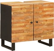 vidaXL Dulap pentru Chiuveta de Baie cu ușă natural 62 x 33 x 58 cm