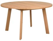 Masă de dining natural rotundă extensibilă cu aspect de lemn de stejar ø 130 cm Glenside – Rowico