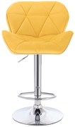 HR111W Scaun Galbenă Velur Bază Cromata