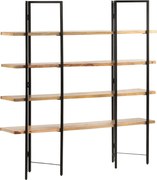 vidaXL Bibliotecă cu 4 niveluri, 160x35x160 cm, lemn masiv de mango