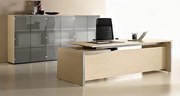 Birou Managerial 180 cm cu Blat Gros pentru Spatii Executive ,   Stejar Sonoma