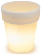 Ghiveci decorativ solar - 3 LED-uri, alb cald