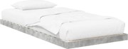 vidaXL Cadru de pat de podea Gri din beton 75 x 190 cm Lemn compozit
