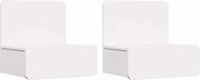 vidaXL Noptieră 2 pcs Alb 44 x 32,5 x 40 cm Lemn masiv de pin