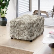 Huse bielastice MARMO bej taburet (40 x 40 x 40 cm)