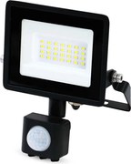Nedis LLFLP16BLK - Proiector LED cu senzor de mișcare și senzor crepuscular, 20W, 230V, IP44