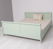 Pat Royal cu 2 sertare - 140x200 cm - din lemn masiv de brad