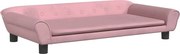 vidaXL Pat de câini, roz, 100x50x21 cm, catifea