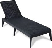 NUMANA șezlong de grădină din plastic, grafit