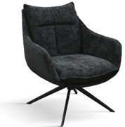 Fotoliu Magnum, structura metalica, din tesatura - NEGRU