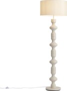 Lampă de podea retro bej cu abajur textil 160 cm - Captain