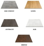 BLAT MASA HPL PATRAT -HORECA- - GRI CIMENT - 70 cm / 70 cm