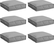 vidaXL Pernă 6 pcs Gri 40 x 40 x 8 cm Material Oxford