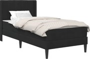 vidaXL Cadru de pat cu saltea Negru 90 x 200 cm Catifea