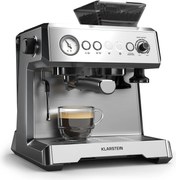 Klarstein Espressor GrandPresso, râșniță de precizie, duză de abur, portafiltru, indicator de presiune, 20 bar.
