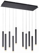 Lampă modernă suspendată neagră cu LED 10 lumini - Stanislas