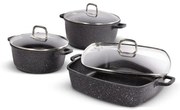 Lamart LT1287 Set de 6 vase Cast, negru