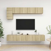 vidaXL Set de dulapuri TV, 5 piese, stejar sonoma, lemn prelucrat