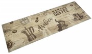 vidaXL Covor de bucătărie lavabil Coffee, maro, 60x180 cm, catifea