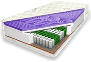 Saltea ortopedica "JUPITER" 22 cm, memory, arcuri individuale, cocos, masaj: 120x200 Standard