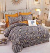 Lenjerie Pat Dublu din Bumbac Tip Finet, cu Elastic, 6 Piese - Triunghiuri