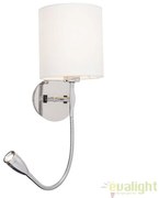 Aplica de perete alba cu reader LED, Larkin 6529 RX