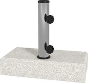 Outsunny Baza Umbrelă Gradină 25kg Granit Oțel Inoxidabil pentru Stâlpi Ø32-48mm | Aosom Romania