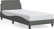 vidaXL Cadru de pat, Dover, gri închis, 90x200 cm, textil