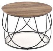 Măsuță de cafea NUBIRA 41x60 cm negru/maro