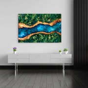 DUBLEZ | Tablou imprimat cu mușchi și rășină epoxidică - Nature