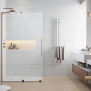 Paravan de dus tip Walk-in Radaway Furo SL cupru periat-transparent 80 cm sticla securizata 8 mm stanga