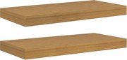 vidaXL Raft de perete Pe perete 2 pcs Bej 50 x 23 x 4 cm Lemn compozit