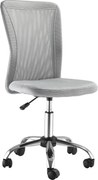 Vinsetto Scaun de Birou Ergonomic Fără Cotiere din Țesătură tip Plasă Gri | Aosom Romania