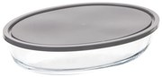 Recipient alimentar din sticla, 30 x 21 cm, oval