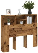 vidaXL Tăblie pat cu dulap, lemn vechi 120x19x103,5 cm lemn prelucrat