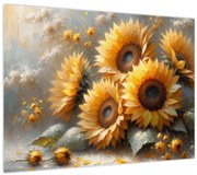 Tablou - Pictură cu floarea-soarelui (70x50 cm)