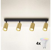 Brilagi - Spot LED dimabil SELE GOLDEN 4xGU10/6,5W/230V negru/auriu