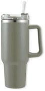 Cană termică cu pai TERMOS 1000 ml, gri