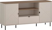 Măsuţă TV, caşmir/stejar castello, EYCO 2D1S/150
