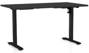 Masa inaltime reglabila OfficeTech A, 120 x 80 cm, bază neagră, negru