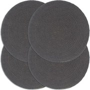 vidaXL Naproane, 4 buc., gri închis, 38 cm, bumbac, rotund