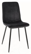 Scaun Bucatarie Si Dining ALAN Catifea Negru BLUVEL 19